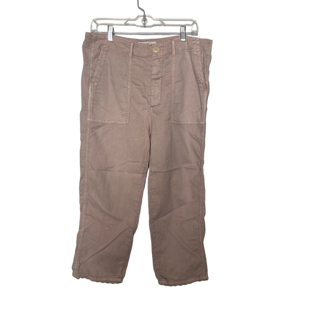 THE GREAT. Blush Ric Rac Cropped Pants